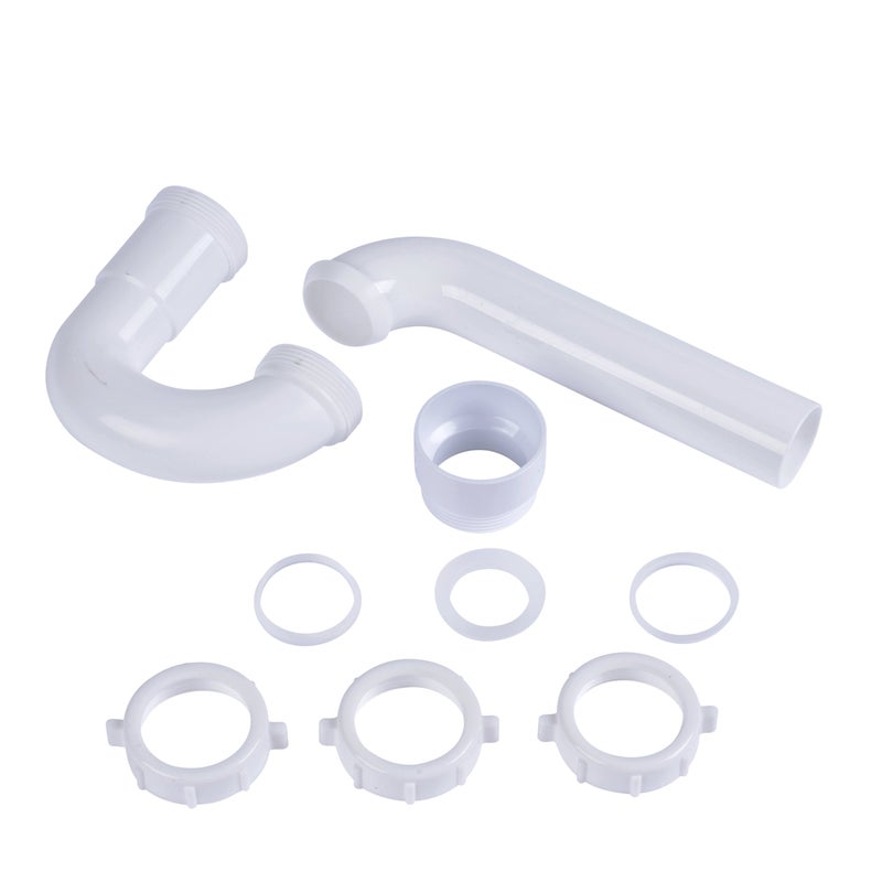 Dearborn Brass Dearborn P9703BG 1-1/2" P-Trap w/ Threaded PVC Adapter & Reversible J-Bend, Bagged, for superior sealing in tubular drain applications.", white - Image 1
